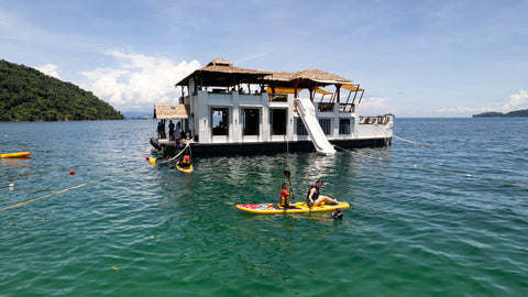 Island Hopping - Floating Club House @ Gaya Island + Sapi Island