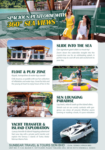 Yacht Island Cruise - Tunku Abdul Rahman Park 5 Islands + Floating Club House @ Gaya Island