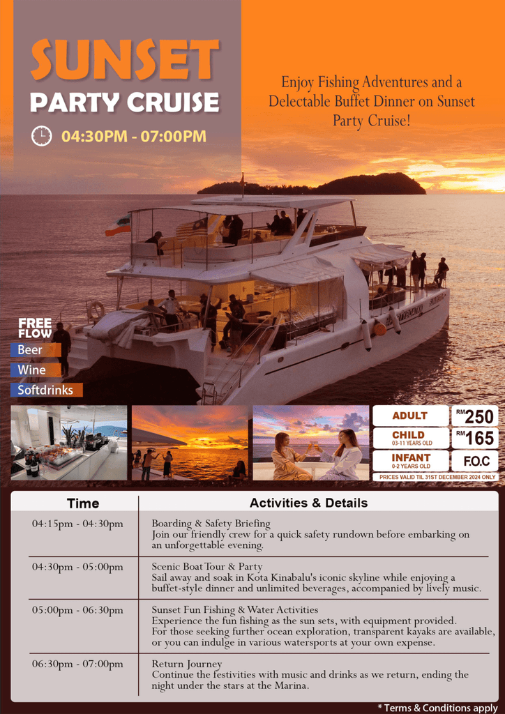 Party Boat Sunset Cruise ( 04:30PM to 07:00PM )