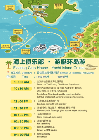 Yacht Island Cruise - Tunku Abdul Rahman Park 5 Islands + Floating Club House @ Gaya Island